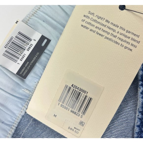 Levi's Premium Stay Loose Boxer Taper Denim Hemp Mens Medium Jeans Chill Tech - Picture 6 of 12